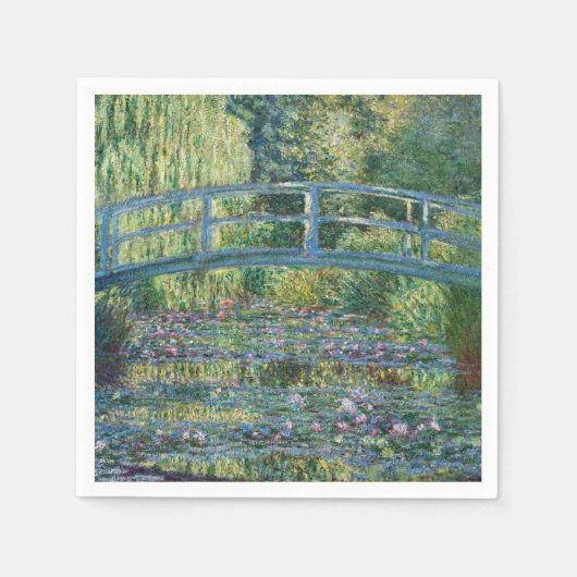 Claude Monet - Wasserliliensee, grüne Harmonie Serviette (Vorderseite)
