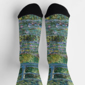 Claude Monet - Wasserliliensee, grüne Harmonie Socken (Oben)