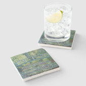 Claude Monet - Wasserliliensee, grüne Harmonie Steinuntersetzer (Seitenansicht)