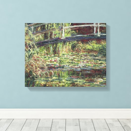 Claude Monet - Wate rlily Pond Pink Harmony Leinwanddruck (Insitu (Holzboden))
