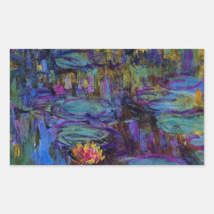 Claude Monet Water Lilien 1917 Rechteckiger Aufkleber