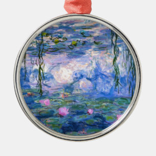 Claude Monet Water Lilien 1919 Silbernes Ornament