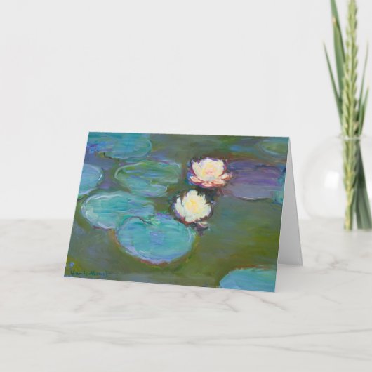 Claude Monet Water Lilien Faltenkarte Karte (Vorderseite)