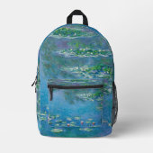 Claude Monet - Water Lilies 1906 Bedruckter Rucksack (Vorderseite)