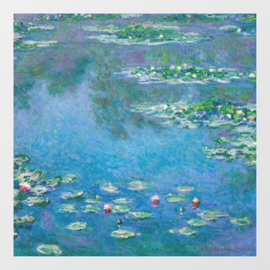 Claude Monet - Water Lilies 1906 Fensteraufkleber (Blatt)