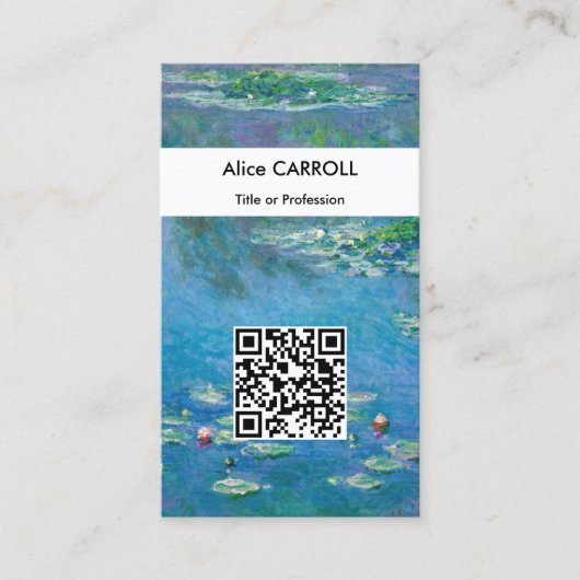 Claude Monet - Water Lilies 1906 - QR-Code Visitenkarte (Vorderseite)