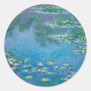 Claude Monet - Water Lilies 1906 Runder Aufkleber