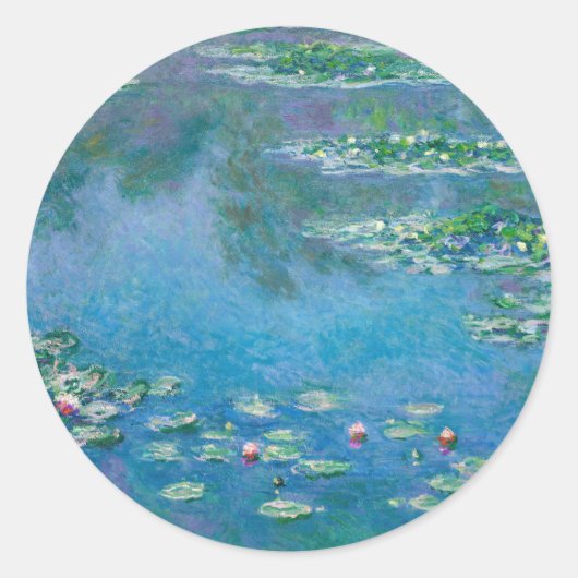 Claude Monet - Water Lilies 1906 Runder Aufkleber (Vorderseite)