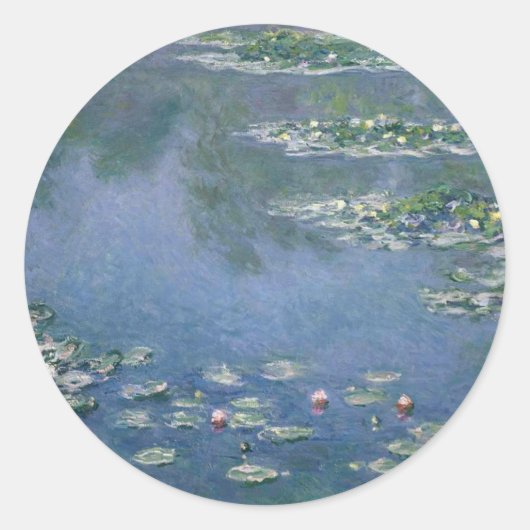 Claude Monet - Water Lilies - 1906 Ryerson Runder Aufkleber (Vorderseite)