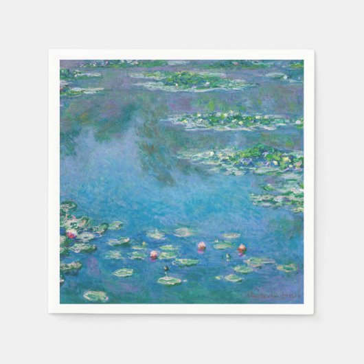 Claude Monet - Water Lilies 1906 Serviette (Vorderseite)