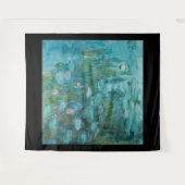 Claude Monet, Water Lilies, 1915, Aqua Blue Wandteppich (Vorderseite (Horizontal))