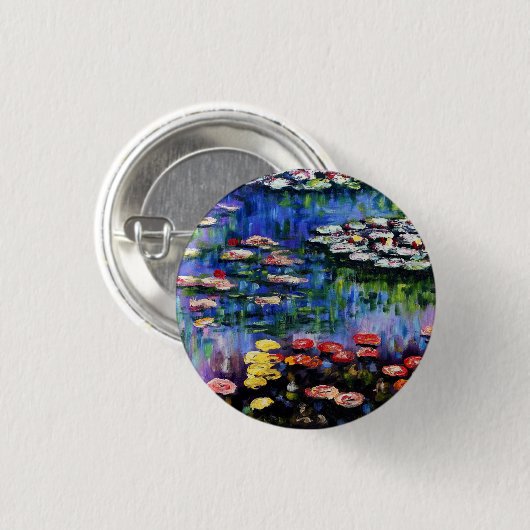 Claude Monet Water Lilies 1916 Kunst Button (Vorne & Hinten)