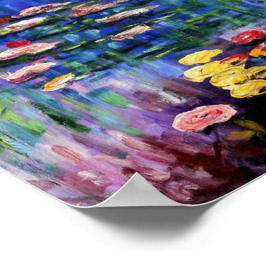 Claude Monet Water Lilies 1916 Kunst Poster (Ecke)