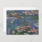 Claude Monet Water Lilies 1916 Kunstkunst Postkarte (Vorne/Hinten)