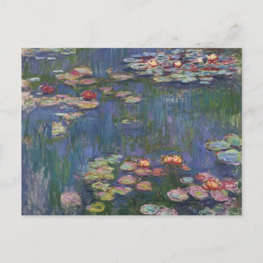Claude Monet Water Lilies 1916 Kunstkunst Postkarte (Vorderseite)