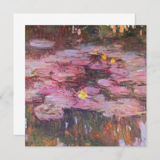 Claude Monet - Water Lilies 1917 Einladung (Vorne/Hinten)