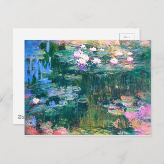 Claude Monet Water Lilies 1917 Postkarte (Vorne/Hinten)