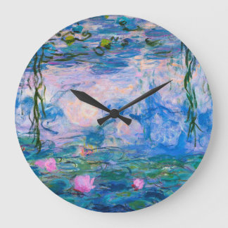 Claude Monet - Water Lilies 1919 Große Wanduhr