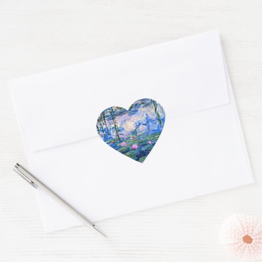 Claude Monet - Water Lilies, 1919, Herz-Aufkleber (Umschlag)