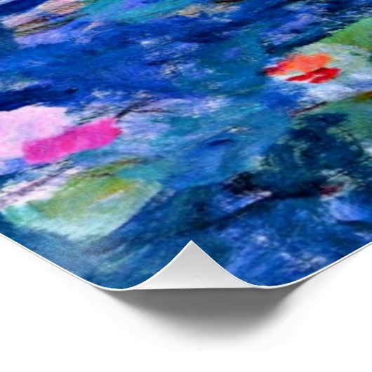 Claude Monet - Water Lilies, 1919, Poster (Ecke)
