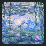Claude Monet - Water Lilies, 1919, Quadratischer Aufkleber<br><div class="desc">Water Lilies,  1919,  berühmtes Bild von Claude Monet.</div>