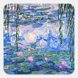 Claude Monet - Water Lilies, 1919, Quadratischer Aufkleber