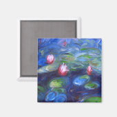 Claude Monet: Water Lilies 2 Magnet (Vorderseite/Rückseite)