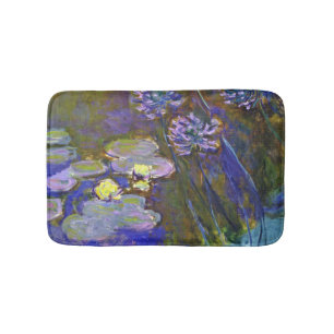 Claude Monet Water Lilies Agapanthus Badematte