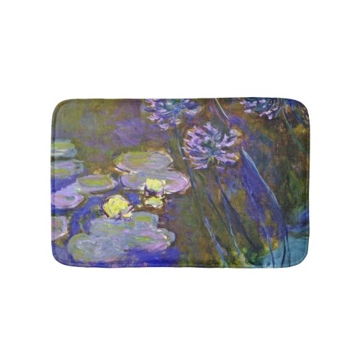 Claude Monet Water Lilies Agapanthus Badematte (Vorderseite)