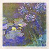 Claude Monet Water Lilies Agapanthus Glasuntersetzer (Vorderseite)