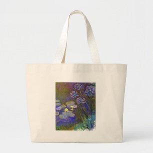 Claude Monet Water Lilies Agapanthus Jumbo Stoffbeutel