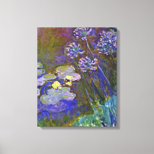 Claude Monet Water Lilies Agapanthus Leinwanddruck (Vorderseite)