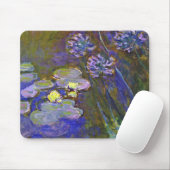 Claude Monet Water Lilies Agapanthus Mousepad (Mit Mouse)
