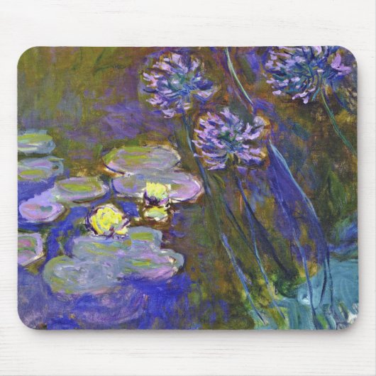 Claude Monet Water Lilies Agapanthus Mousepad (Vorne)