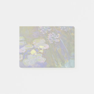 Claude Monet Water Lilies Agapanthus Post-it Klebezettel