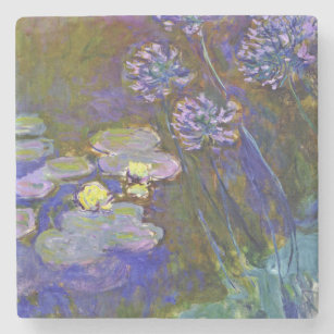 Claude Monet Water Lilies Agapanthus Steinuntersetzer