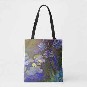 Claude Monet Water Lilies Agapanthus Tasche