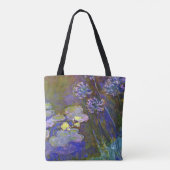 Claude Monet Water Lilies Agapanthus Tasche (Rückseite)