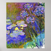 Claude Monet - Water Lilies and Agapanthus, Poster (Vorne)