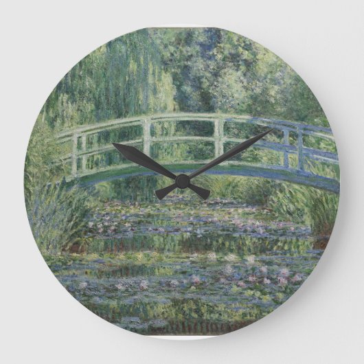 Claude Monet - Water Lilies And Japanese Bridge Große Wanduhr (Vorderseite)