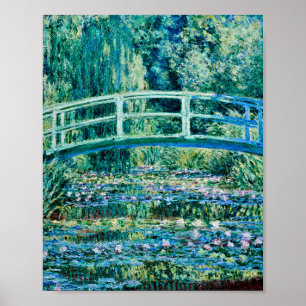 Claude Monet - Water Lilies And Japanese Bridge Poster