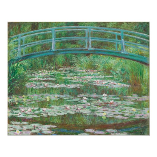 Claude Monet - Water Lilies and Japanese Bridge Poster (Vorderseite)