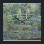 Claude Monet - Water Lilies And Japanese Bridge Quadratische Wanduhr<br><div class="desc">Claude Monet - Water Lilies And Japanese Bridge</div>