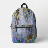 Claude Monet - Water Lilies Bedruckter Rucksack (Vorderseite)