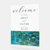 Claude Monet Water Lilies Begrüßung Acrylschild (Winkel)