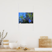 Claude Monet: Water-Lilies, blaues Indigo Poster (Küche)