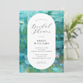 Claude Monet Water Lilies Brautparty Einladung (Stehend Vorderseite)