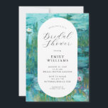 Claude Monet Water Lilies Brautparty Einladung<br><div class="desc">Elegante moderne Brautdusche mit Claude Monet Water Lilies Malerei.</div>