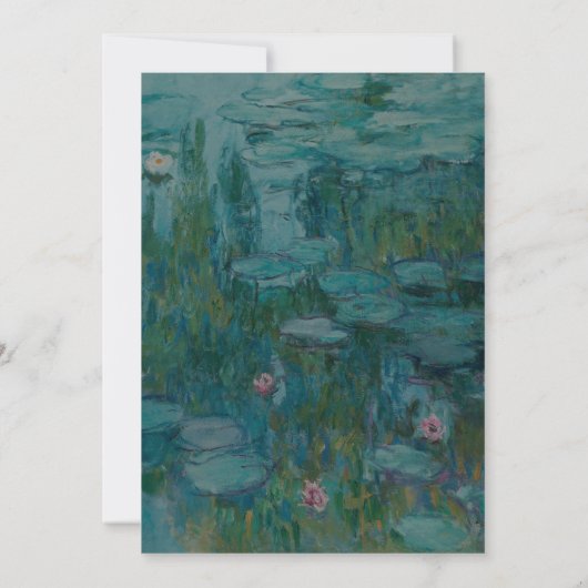 Claude Monet Water Lilies Brautparty Einladung (Rückseite)