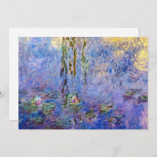 Claude Monet - Water Lilies Einladung (Vorne/Hinten)